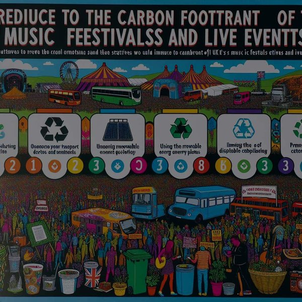 What strategies can reduce the carbon footprint of UK's music festivals and live events?